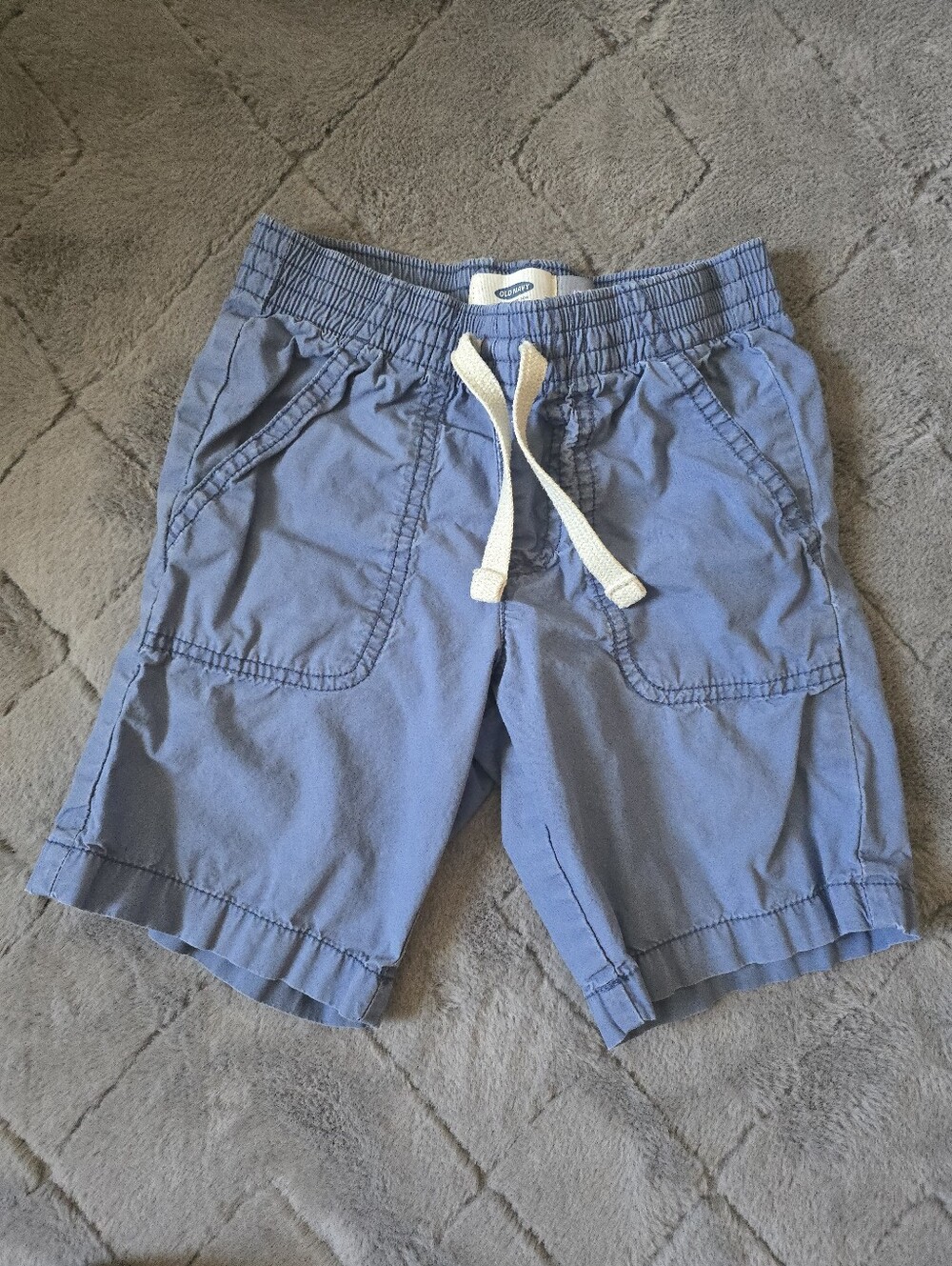 Old Navy Boys Light Blue Drawstring Cargo Shorts